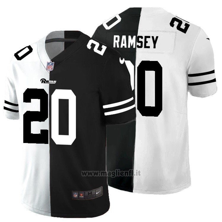 Maglia NFL Limited Los Angeles Rams Ramsey White Black Split